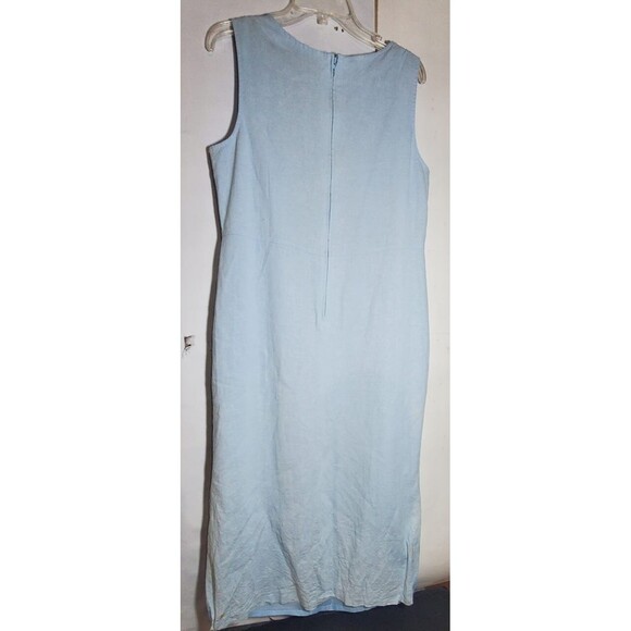 Vintage 90s Sleeveless Pencil Maxi Dress Sz 14 Round Neck Whisygoth Softcore - Picture 3 of 11